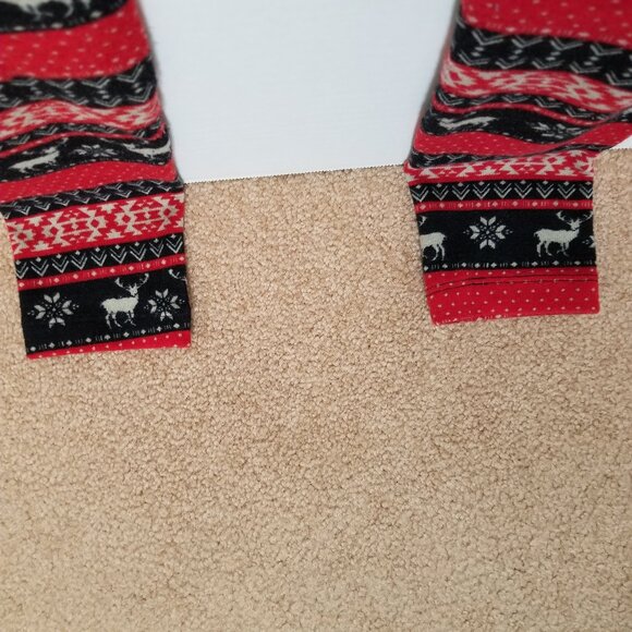 Pink Republic leggings Small Christmas XMas reindeer fair isle snowflake holiday - Picture 11 of 13